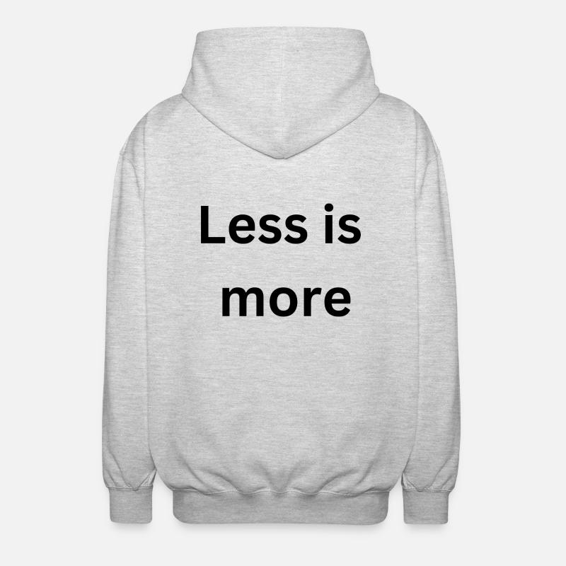 Less is more - Unisex Kapuzenjacke - Hellgrau meliert