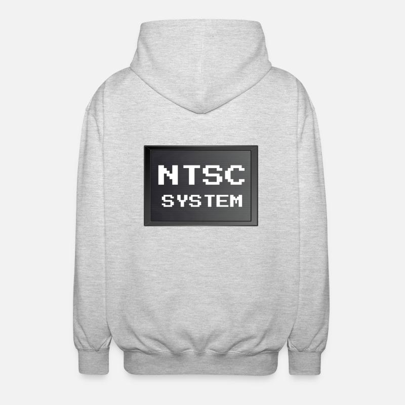 Retrogaming - NTSC-System - Unisex Kapuzenjacke - Hellgrau meliert