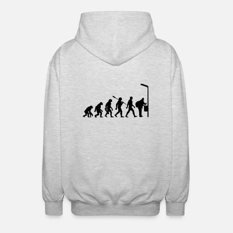 Evolution - Flaschen sammeln - Armut - Unisex Kapuzenjacke - Hellgrau meliert