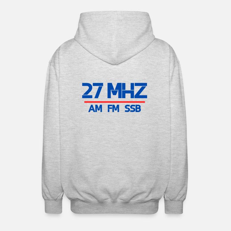 27 MHz am fm ssb - Unisex Kapuzenjacke - Hellgrau meliert