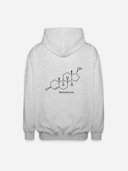 Testosterone - Unisex Hooded Jacket - light heather grey