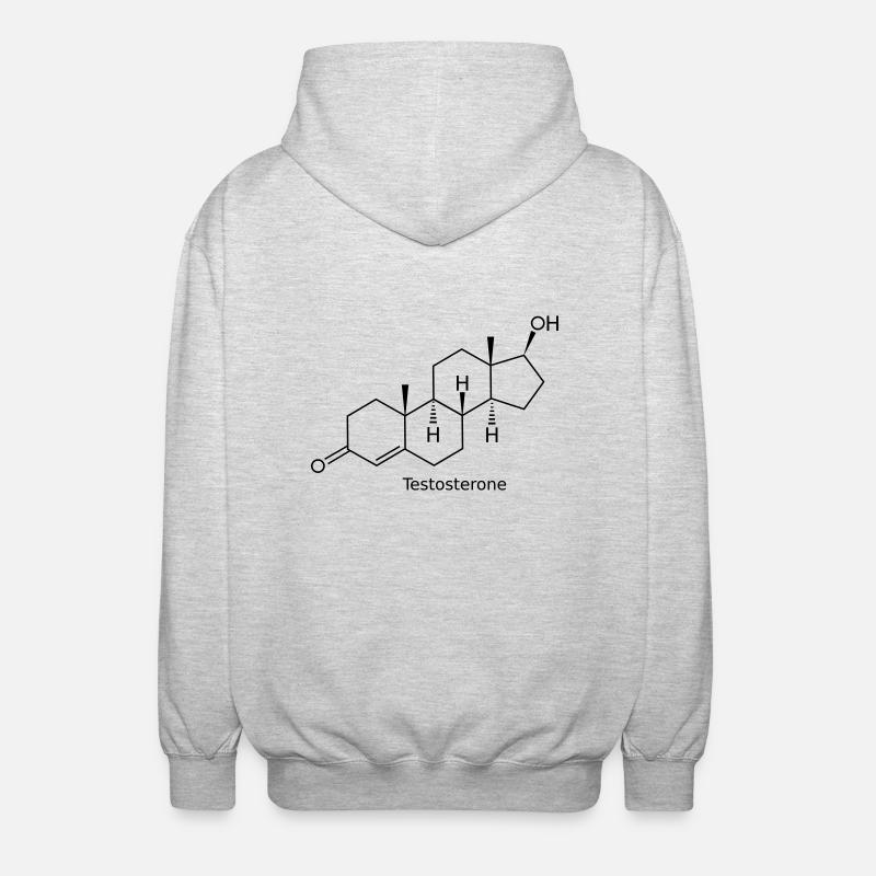 Testosterone - Veste à capuche unisexe - gris clair chiné