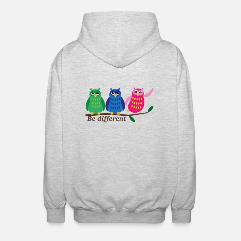 Be different - Unisex Kapuzenjacke - Hellgrau meliert