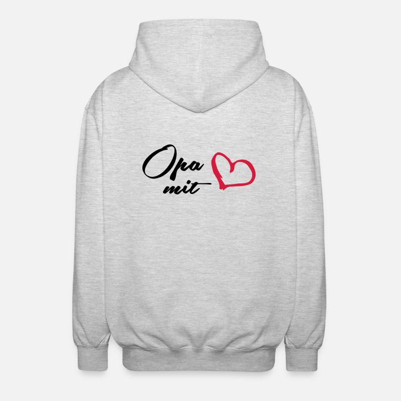 Opa - Unisex Kapuzenjacke - Hellgrau meliert