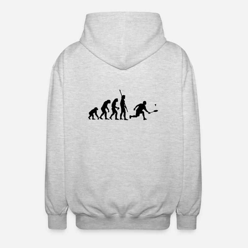 evolution_badminton_022011_c_1c - Unisex Hooded Jacket - light heather grey