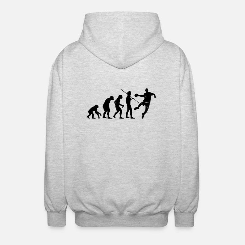 Handball Evolution - Unisex Kapuzenjacke - Hellgrau meliert