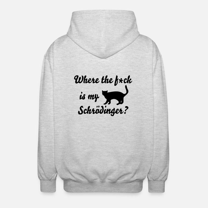 Schrödinger's Katze - Unisex Kapuzenjacke - Hellgrau meliert