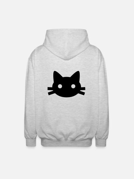 kids cat - Unisex Kapuzenjacke - Hellgrau meliert