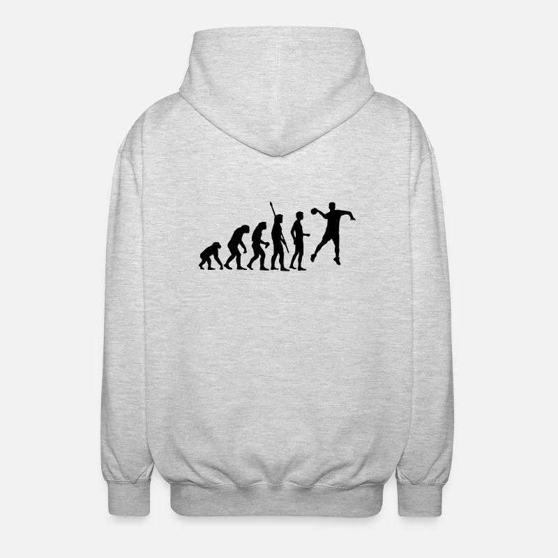 evolution_handball_062011_a_1c - Unisex Kapuzenjacke - Hellgrau meliert