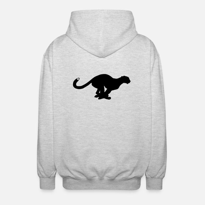 Panthère - Veste à capuche unisexe - gris clair chiné