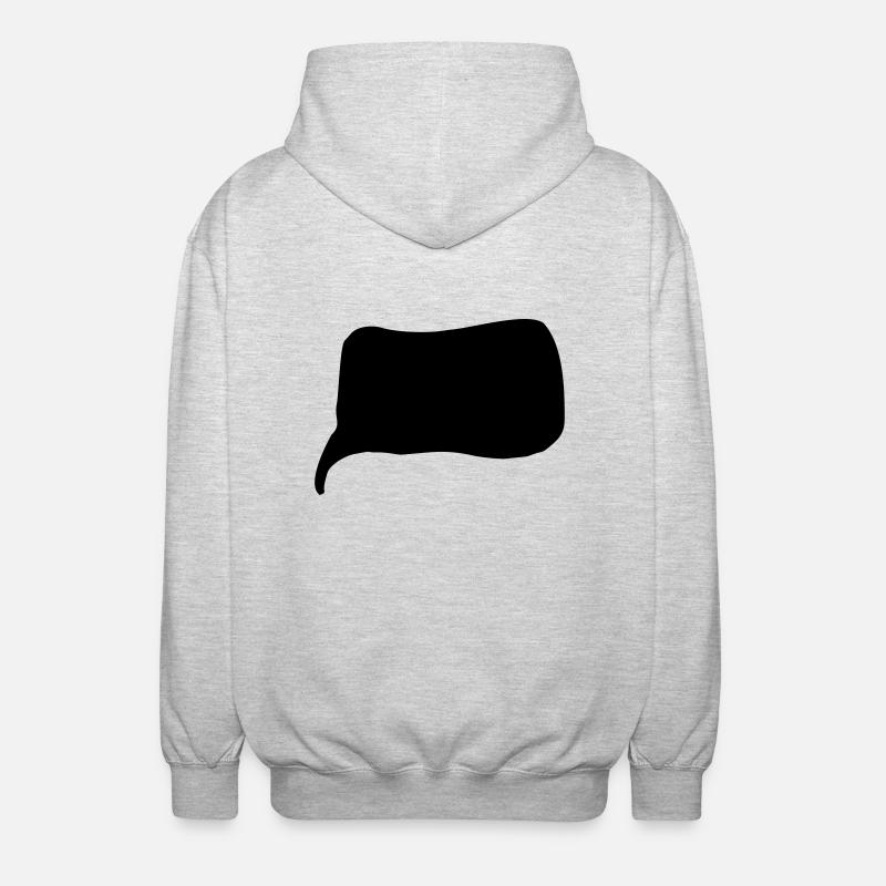 speech bubble - Unisex Hooded Jacket - light heather grey