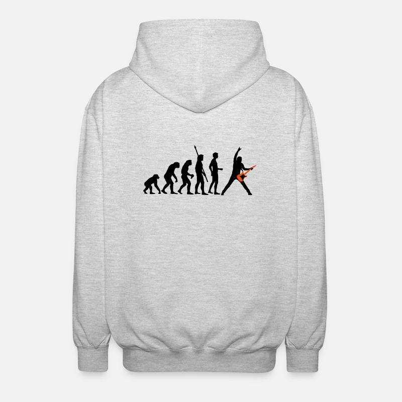 evolution_guitar_a - Veste à capuche unisexe - gris clair chiné