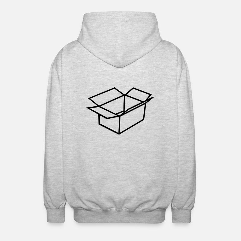 Cardboard box - Unisex Hooded Jacket - light heather grey