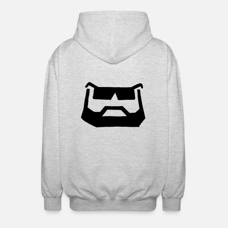 lunettes de barbe - Veste à capuche unisexe - gris clair chiné