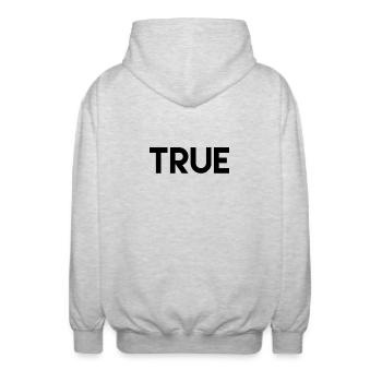 stylish design, true - Unisex Hooded Jacket - light heather grey - Back - AI Model Male 185 light (185cm)