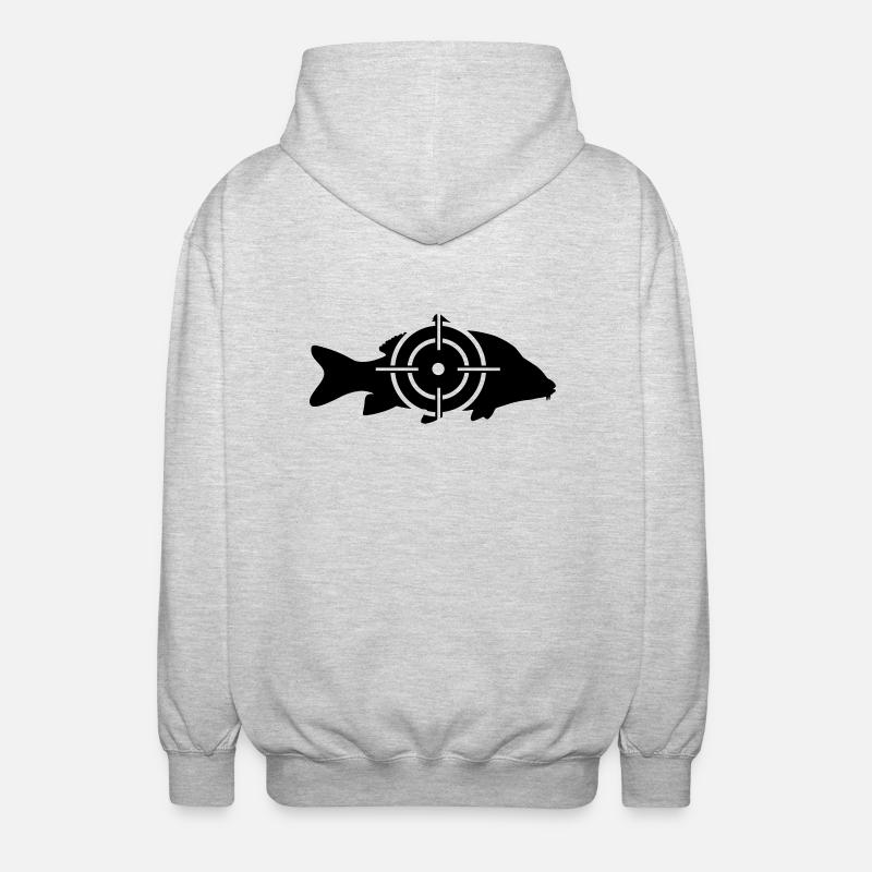 Carp Hunting - Unisex Hooded Jacket - light heather grey