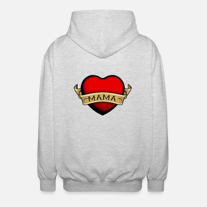design mama mom mutter - Unisex Kapuzenjacke - Hellgrau meliert