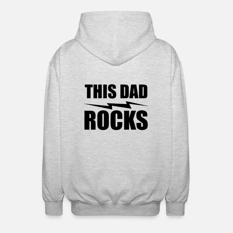 this dad rocks - Veste à capuche unisexe - gris clair chiné