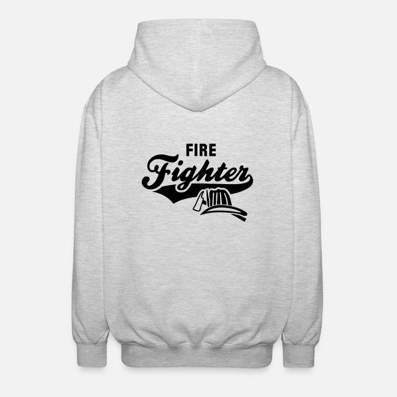 Pompier - Veste à capuche unisexe - gris clair chiné