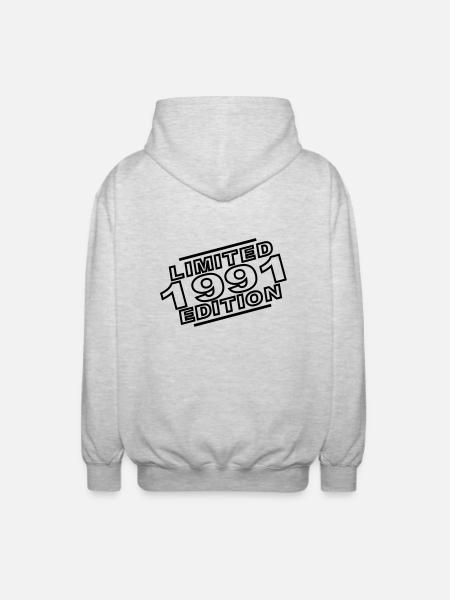 year 1991 limited edition - Unisex Hooded Jacket - light heather grey