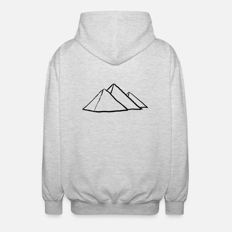 Pyramiden von Gizeh - Unisex Kapuzenjacke - Hellgrau meliert