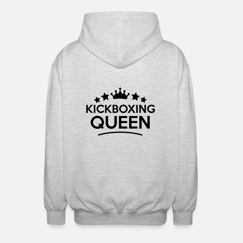 kickboxing queen stars - Veste à capuche unisexe - gris clair chiné