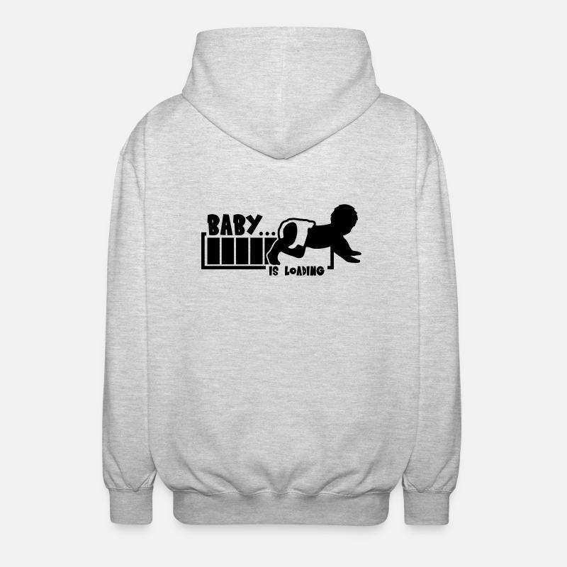 Baby Is Loading - Unisex Hooded Jacket - light heather grey