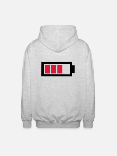 Battery - Unisex Hooded Jacket - light heather grey