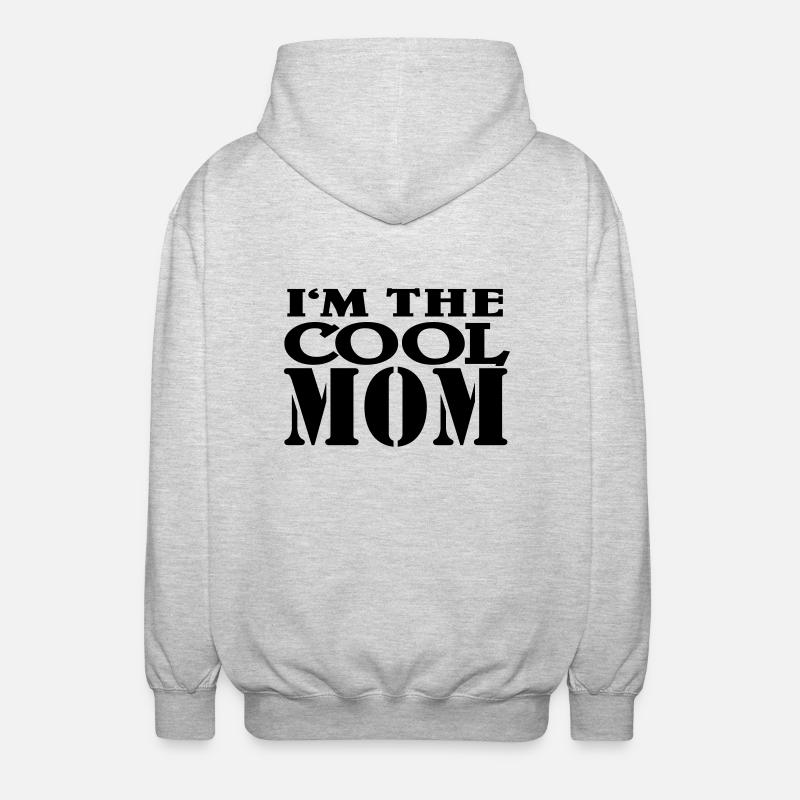 I'm the cool Mom - Unisex Hooded Jacket - light heather grey