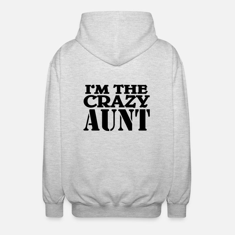 I'm the crazy Aunt - Unisex Hooded Jacket - light heather grey