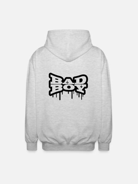 Bathroom graffiti boy bad boy - Unisex Hooded Jacket - light heather grey