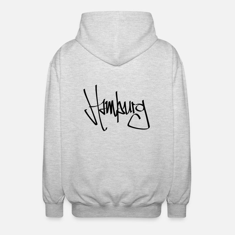 Hamburg - Unisex Kapuzenjacke - Hellgrau meliert