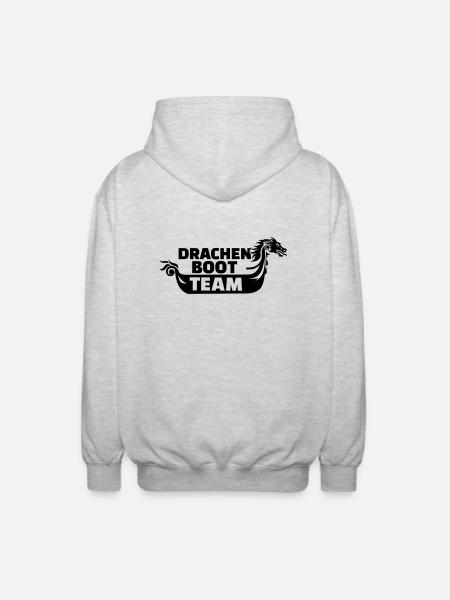 Drachenboot - Unisex Kapuzenjacke - Hellgrau meliert