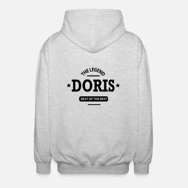 doris - Unisex Kapuzenjacke - Hellgrau meliert