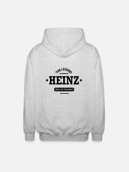 heinz - Unisex Kapuzenjacke - Hellgrau meliert