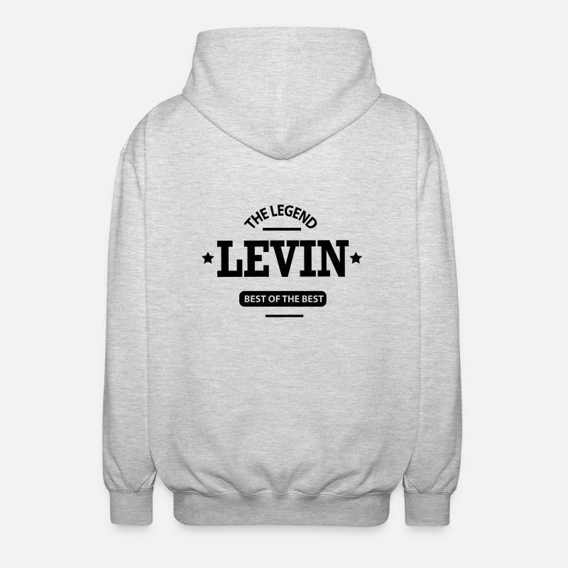 levin - Unisex Kapuzenjacke - Hellgrau meliert