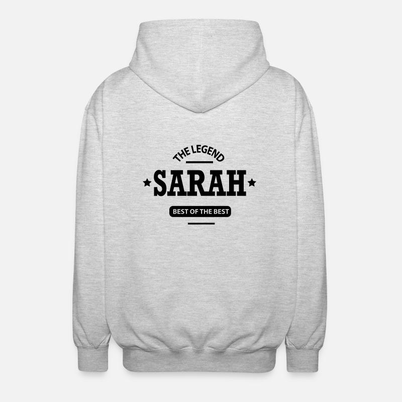 sarah - Unisex Kapuzenjacke - Hellgrau meliert
