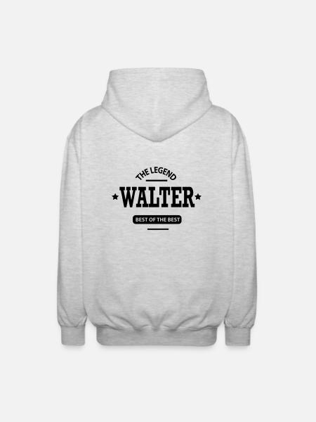 walter - Unisex Kapuzenjacke - Hellgrau meliert