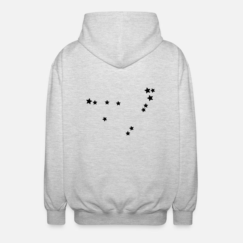Sternbild Steinbock - Unisex Kapuzenjacke - Hellgrau meliert