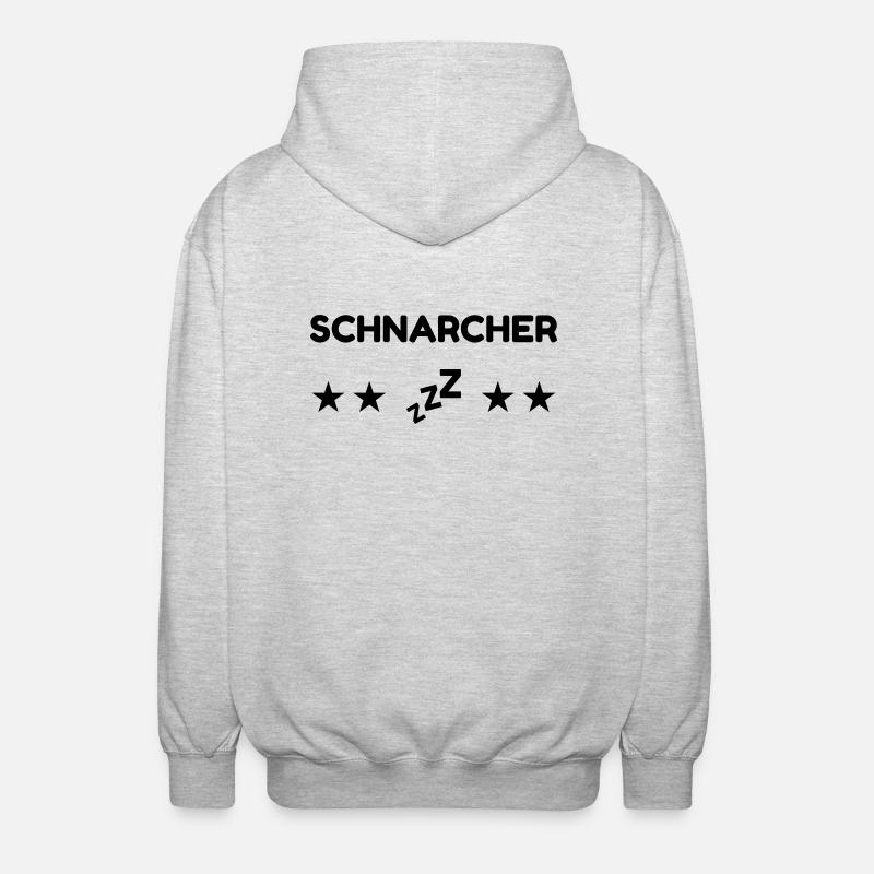Ronfler / Ronfleur / Ronfleuse / Ronflement - Veste à capuche unisexe - gris clair chiné