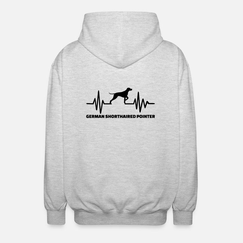 German Shorthaired Pointer - Unisex Hooded Jacket - light heather grey