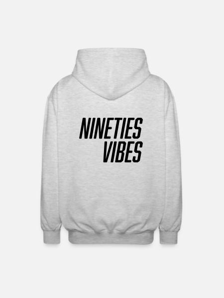 Nineties Vibes - Unisex Kapuzenjacke - Hellgrau meliert