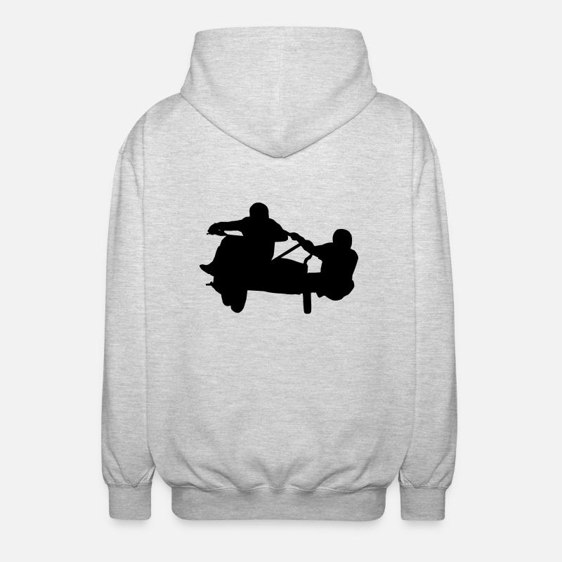 Sidecarcross - Motocross - Unisex Kapuzenjacke - Hellgrau meliert