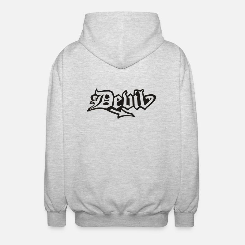 devil - Veste à capuche unisexe - gris clair chiné