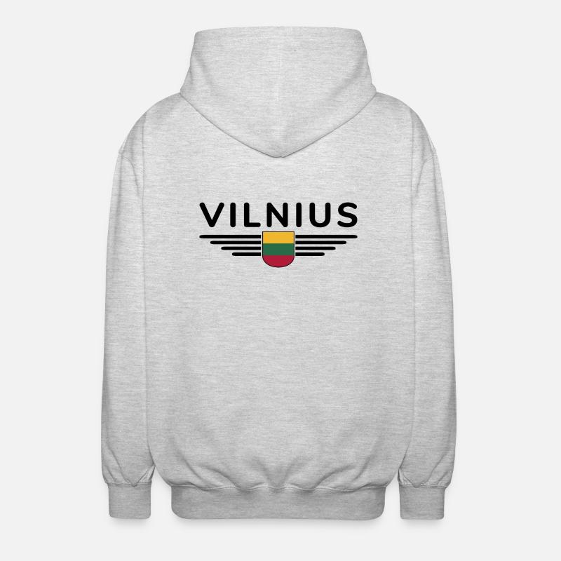 T-shirt Vilnius – Déclaration élégante - Veste à capuche unisexe - gris clair chiné
