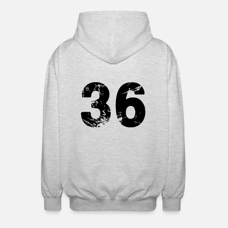 36 - Veste à capuche unisexe - gris clair chiné