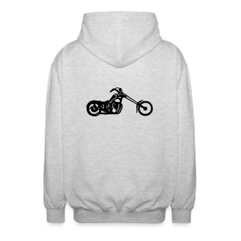 Chopper 01 - Unisex Kapuzenjacke - Hellgrau meliert - Hinten - AI Model Male 185 light (185cm)
