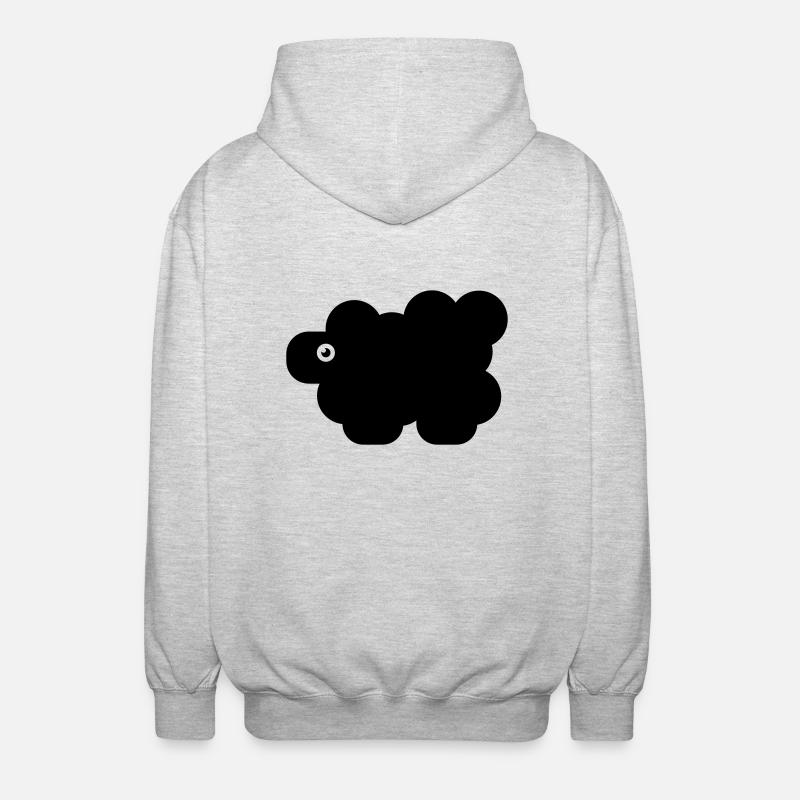 Ein Schwarzes Schaf - Unisex Kapuzenjacke - Hellgrau meliert