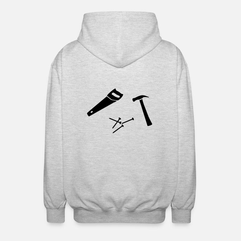 outils - Veste à capuche unisexe - gris clair chiné