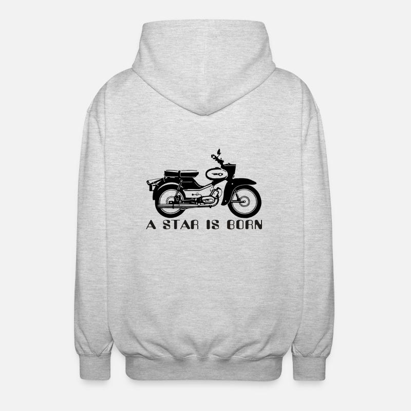 Simson Star is Born - Unisex Kapuzenjacke - Hellgrau meliert